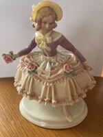 ENS német porcelán táncosnő figura