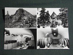 Képeslap,Celldömölk,mozaik,Sárhegy emlékmű,turista szálló,borpince látkép,részlet,1977-