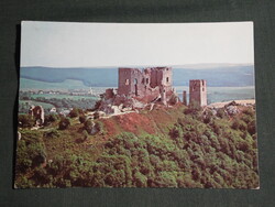 Képeslap,Csesznek,Várrom látkép,részlet,1974-