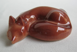Kolibri régi Drasche porcelán róka