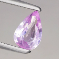 0.69ct 6.9x4.7mm Gyönyörű Lila Zafír Ékkő, High-End minőség