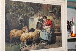 Antik szignált festmény 459