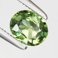 Kezeletlen, 0.54ct 5.4x4.4mm Gyönyörűséges Zöld Zafír Ékkő, High-End minőség