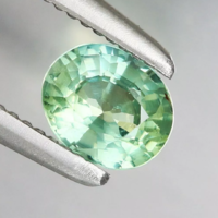 Kezeletlen, 0.36ct 4.5x3.7mm Gyönyörűséges Kékeszöld Zafír Ékkő, High-End minőség