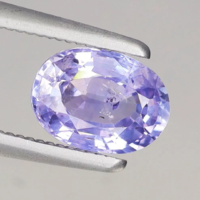 1.05ct 6.8x4.9mm Gyönyörű Lila Zafír Ékkő, High-End minőség