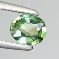 Kezeletlen, 0.61ct 5.5x4.6mm Gyönyörűséges Kékeszöld Zafír Ékkő, High-End minőség