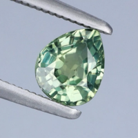 Kezeletlen, 0.75ct 5.7x4.8mm Gyönyörűséges Zöldeskék Zafír Ékkő, High-End minőség
