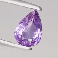 0.81ct 6.9x4.9mm Gyönyörű Lila Zafír Ékkő, High-End minőség