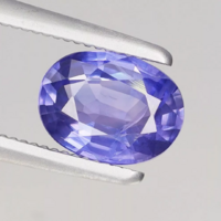 0.94ct 6.9x5.1mm Gyönyörű Lila Zafír Ékkő, High-End minőség