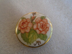 Mester szignos Retró porcelán medál cca 4 cm 100% kézzel festett .