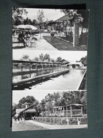 Képeslap,Csokonyavisonta,mozaik,gyógyfürdő,strand,büfé,söröző,tekepálya látkép,részlet,1967-