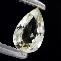 Kezeletlen, 0.23ct 4.9x3.1mm Elképesztően Ragyogó Sárga Zafír Ékkő, High-End minőség