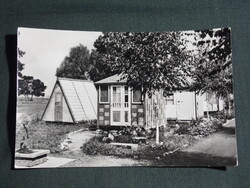Képeslap,Csokonyavisonta,kemping,bungalók látkép,részlet,1970-