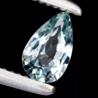 Kezeletlen, 0.25ct 5x3.1mm Elképesztően Ragyogó Zöldeskék Zafír Ékkő, High-End minőség