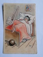 1 db képeslap Military, Humoros - "A meccs után" -(1942.) - magyar feliratos - Cecami N.1010.