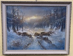 Szignózott festmény / 1 Ft-ról,nincs minimálár