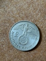 Eladó 2 Reichsmark érme (1937, Paul von Hindenburg) Kiváló állapotban lévő 2 Reichsmark érme 1937