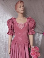 Vintage romantikus puffos ujjú ruha, színházi jelmez