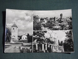 Képeslap,Csopak,mozaik,Ranolder-kastély,kápolna, látkép,részlet, 1961-