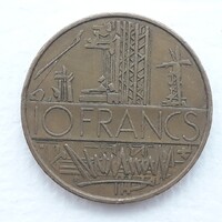 10 Frank 1975 érme, fémpénz - Franciaország 10 Frank 1975 pénzérme