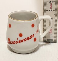 Hajdúszoboszló, hollóházi porcelán, mini emlék bögre