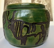 Gádor István bronze vase