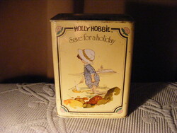 Retro angol Holly Hobbie Money Box  bádog persely 1977