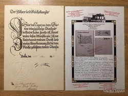 Adolf hitler hand signature document berlin 1935 - certificate coa hitler's signature