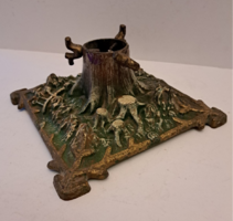 Antique Cast Iron Christmas Tree Stand, Hand-Painted