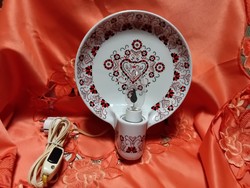 Kőbányai porcelán fali lámpa