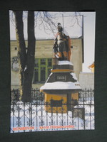 Képeslap,Dombóvár,Szepessy László szülőház,Szent Flórián szobor látkép részlet, 2000-