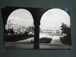 Képeslap,Dunaújváros,park,játszótér látkép,részlet, 1960-