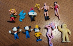 Retro műanyag  10 db mesefigura, 8 db egyéb kiegészítő trafikáru - nem hibátlanok !