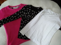 Hosszú ujjú S-es méretű pólók, blúzok 3 db