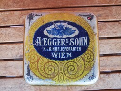 Egger és fiai bonbonos fém doboz