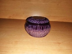Lila Curt Schlevogt Cseh Bohemia üveg ékszertartó, bonbonier, cukortartó (20/d)