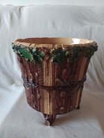 ANTIK MAJOLIKA ÓRIÁS KASPÓ, RITKA GYŰJTŐI 35 X 35 CM 6 KG!