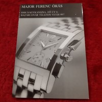 Major Ferenc Órás kártyanaptár 2001