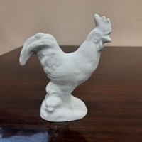Fehér Herendi porcelán kakas figura