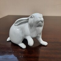 Fehér Herendi porcelán nyúl, nyuszi figura