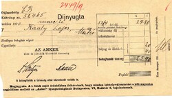 Díjnyugta: Az ANKER élet-és járadék biztosító társaság, 1920.