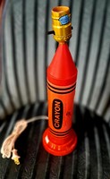 CRAYON zsírkréta alakú vintage space age asztali lámpa