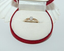 Elegant Diamond Solitaire Ring with Brilliant Cut 9 Carat Gold