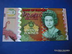 PITCAIRN ISLANDS / PITCAIRN-SZIGETEK) 20 POUND / 20 FONT 2018! GYÍK! RITKA FANTÁZIA PAPÍRPÉNZ!