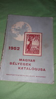 1952.Magyar bélyegek katalógusa 1952. könyv a képek szerint MAGYAR FILATÉLIA