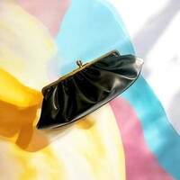 Art Deco retikül színházi táska kistáska kézitáska 30-as évek, réz záras bőr színházi női táska