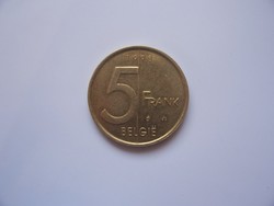 Belgium 5 Francs Frank 1998 Belgie