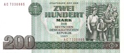 200 márka 1985 NDK Németország UNC Ritka