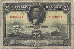 25 latu 1928 Lettország Ritka