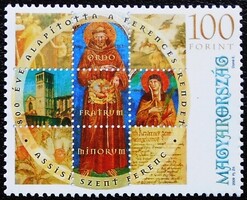 S4968 /  2009 Ferences Rend ( Assisi Szent Ferenc ) bélyeg postatiszta